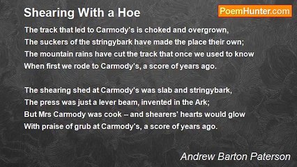Andrew Barton Paterson - Shearing With a Hoe