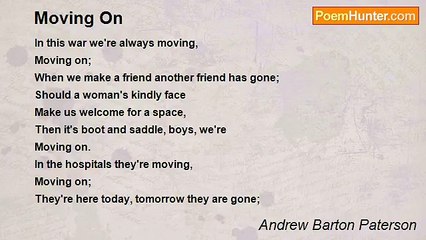 Andrew Barton Paterson - Moving On
