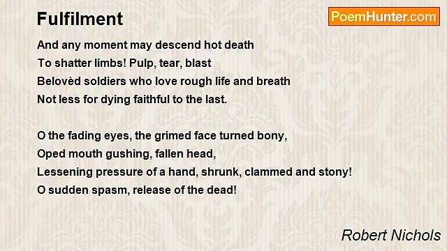 Robert Nichols - Fulfilment