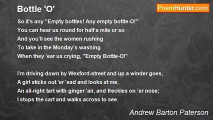 Andrew Barton Paterson - Bottle 'O'