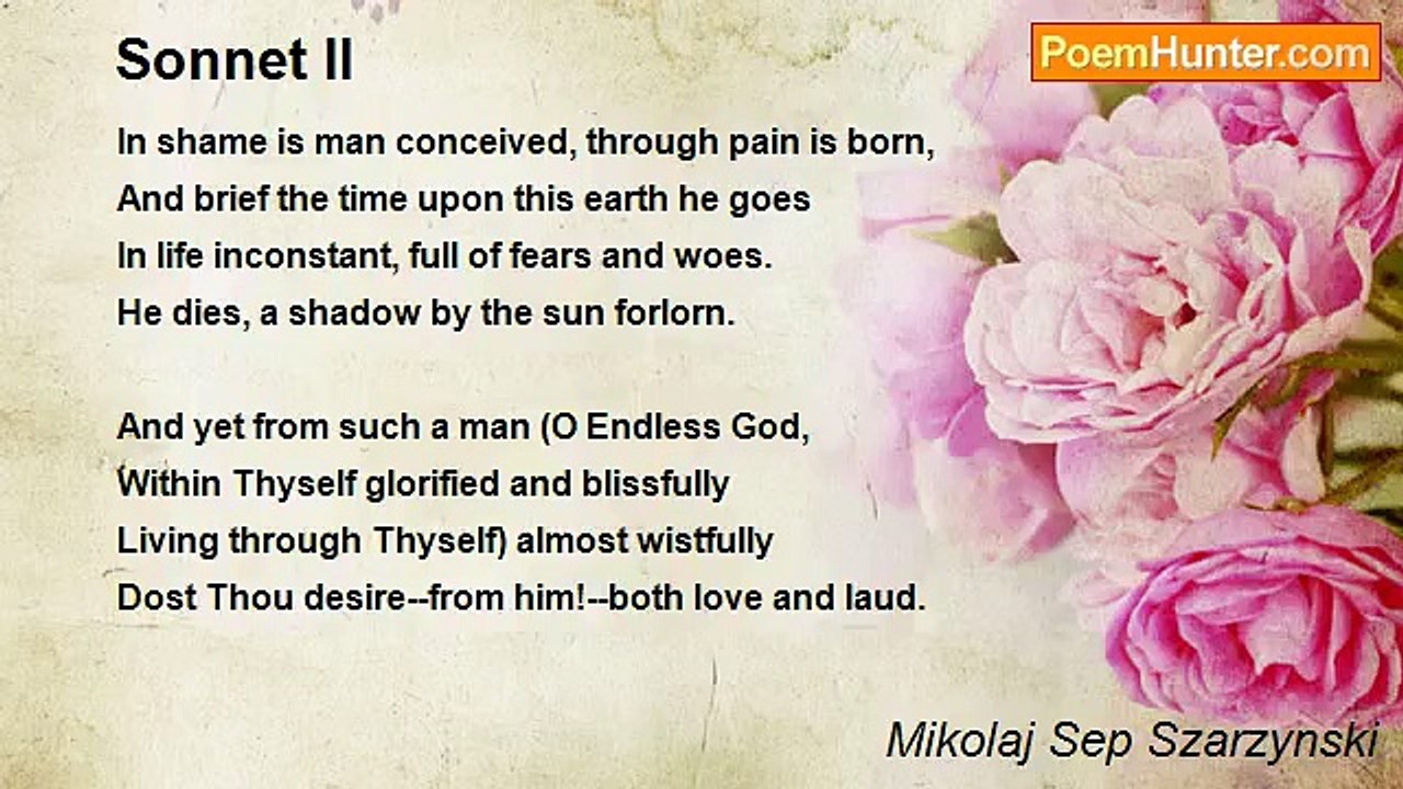 Mikolaj Sep Szarzynski - Sonnet II