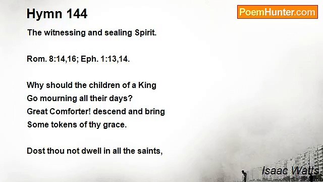 Isaac Watts - Hymn 144