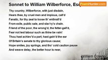 William Cowper - Sonnet to William Wilberforce, Esq.