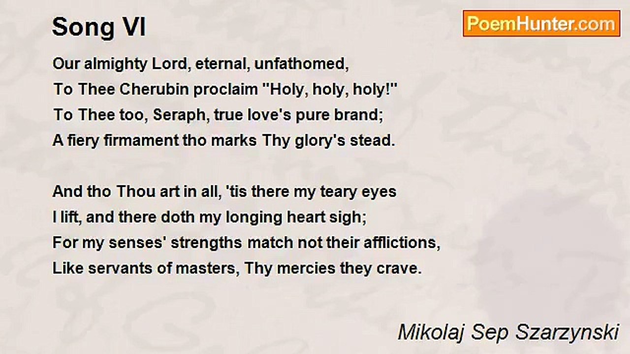 Mikolaj Sep Szarzynski - Song VI