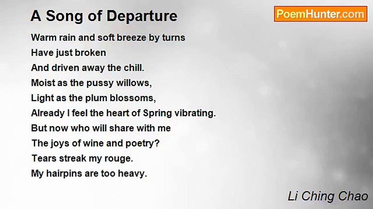 Li Ching Chao - A Song of Departure