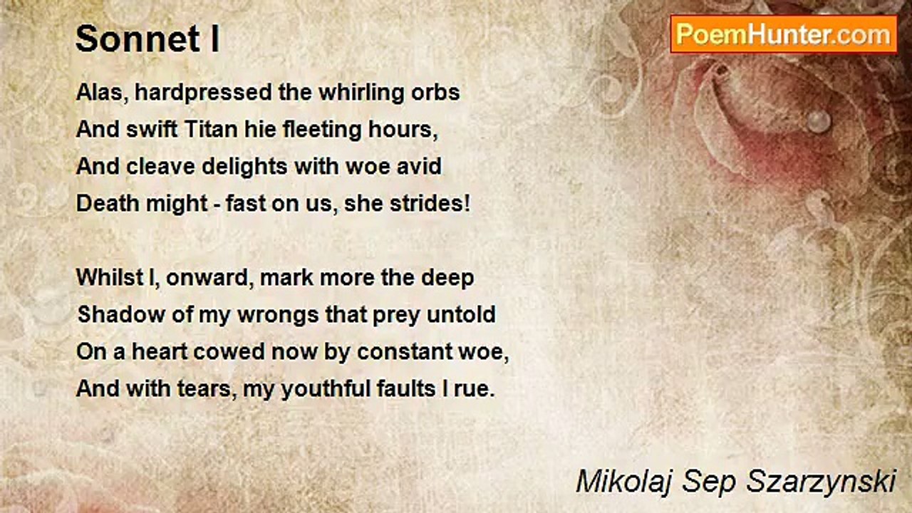 Mikolaj Sep Szarzynski - Sonnet I
