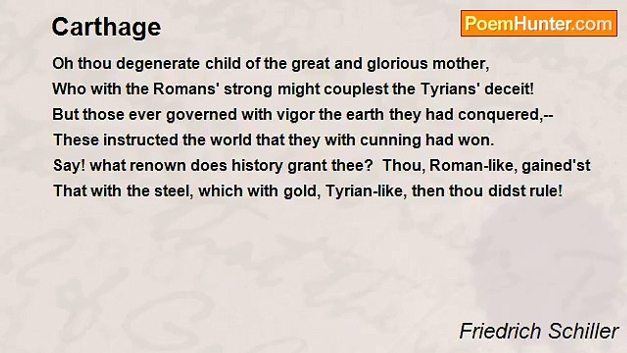 Friedrich Schiller - Carthage