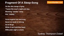 Sydney Thompson Dobell - Fragment Of A Sleep-Song