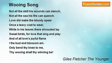 Giles Fletcher The Younger - Wooing Song