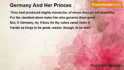Friedrich Schiller - Germany And Her Princes