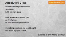 Shams al-Din Hafiz Shirazi - Absolutely Clear