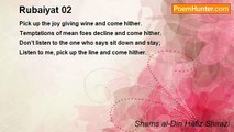 Shams al-Din Hafiz Shirazi - Rubaiyat 02