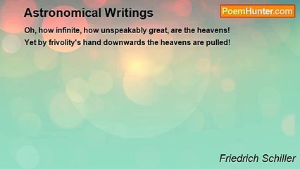 Friedrich Schiller - Astronomical Writings