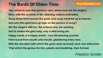Friedrich Schiller - The Bards Of Olden Time