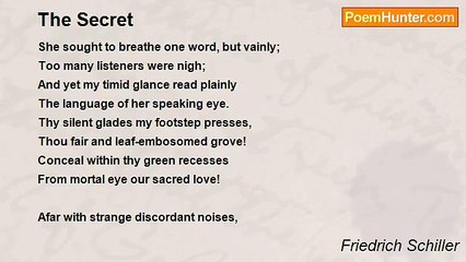 Friedrich Schiller - The Secret