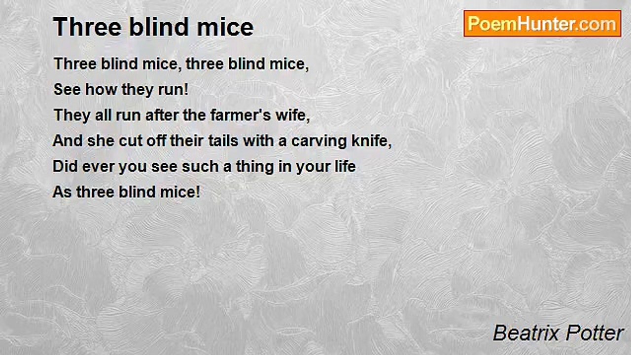 Beatrix Potter - Three blind mice