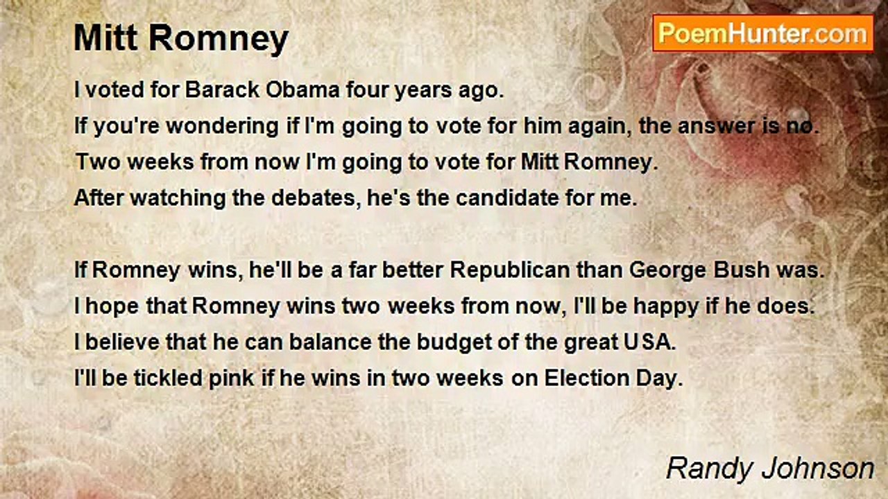 Randy Johnson - Mitt Romney
