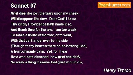 Henry Timrod - Sonnet 07
