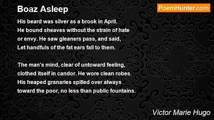Victor Marie Hugo - Boaz Asleep