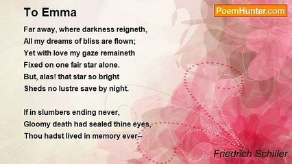 Friedrich Schiller - To Emma