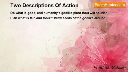 Friedrich Schiller - Two Descriptions Of Action