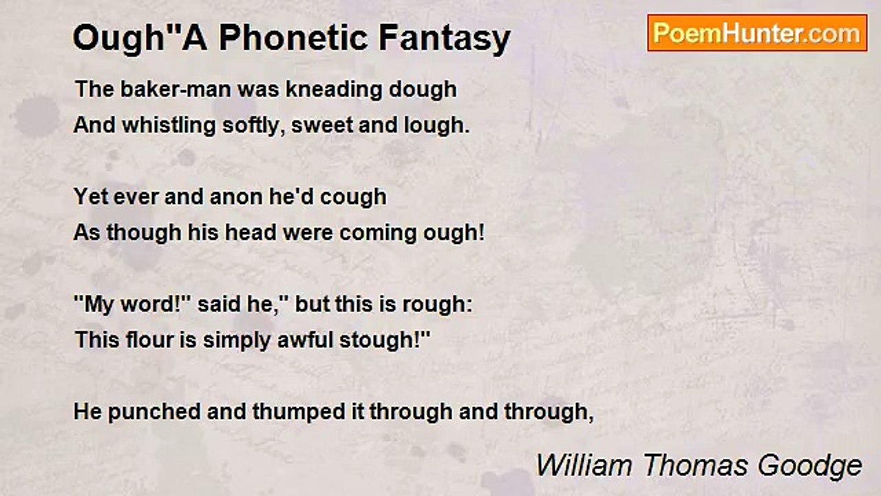 William Thomas Goodge - Ough''A Phonetic Fantasy