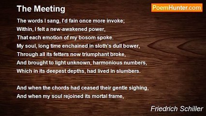 Friedrich Schiller - The Meeting