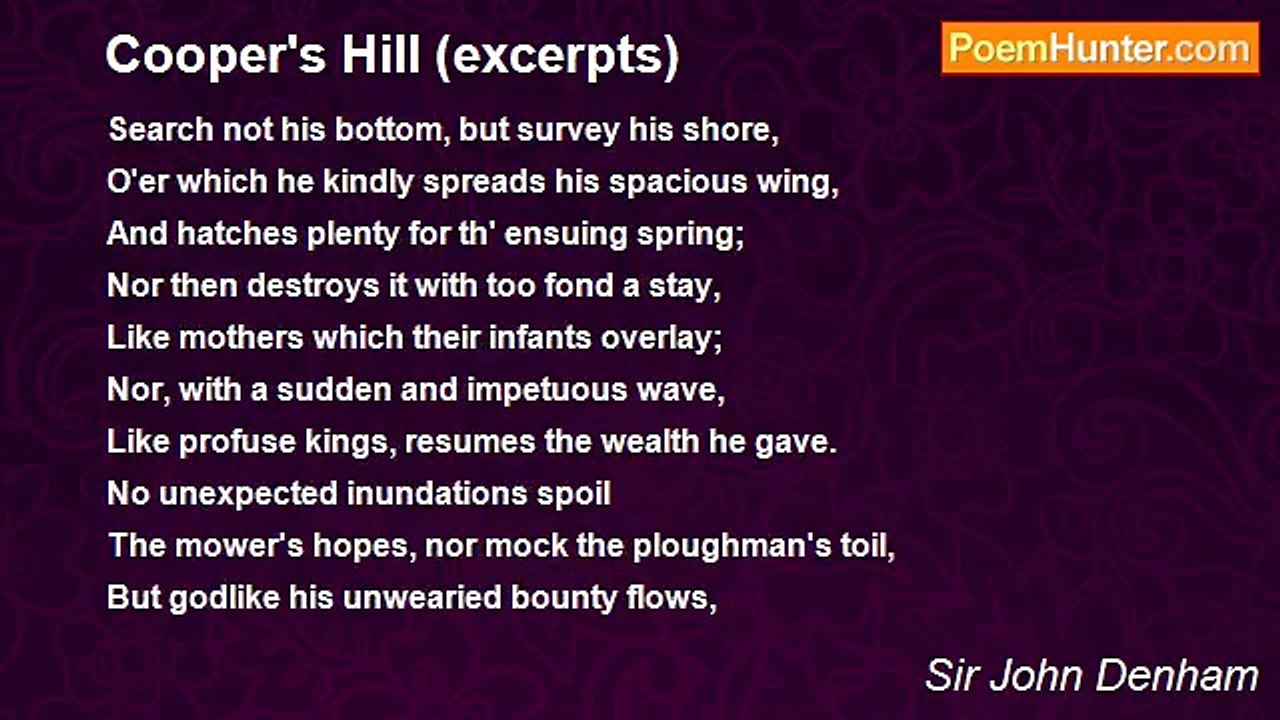 Sir John Denham - Cooper's Hill (excerpts)