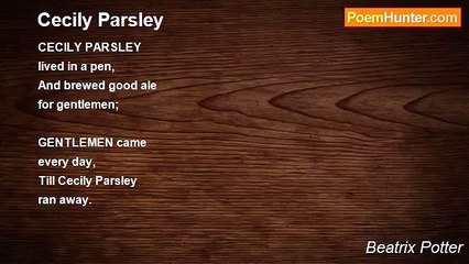 Beatrix Potter - Cecily Parsley