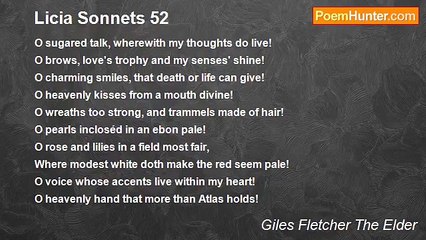 Giles Fletcher The Elder - Licia Sonnets 52