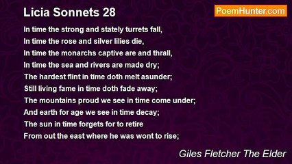 Giles Fletcher The Elder - Licia Sonnets 28