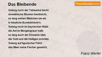 Franz Werfel - Das Bleibende