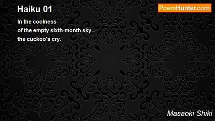 Masaoki Shiki - Haiku 01