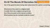 Saadi Shirazi - Ch 02 The Morals Of Dervishes Story 01