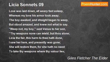 Giles Fletcher The Elder - Licia Sonnets 09