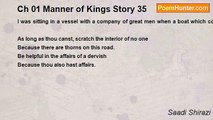 Saadi Shirazi - Ch 01 Manner of Kings Story 35