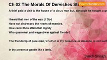 Saadi Shirazi - Ch 02 The Morals Of Dervishes Story 04