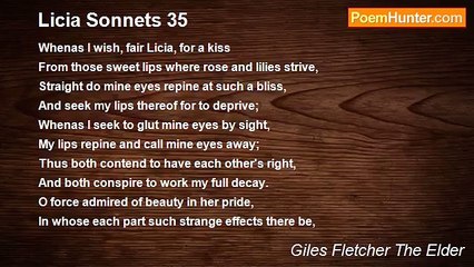 Giles Fletcher The Elder - Licia Sonnets 35