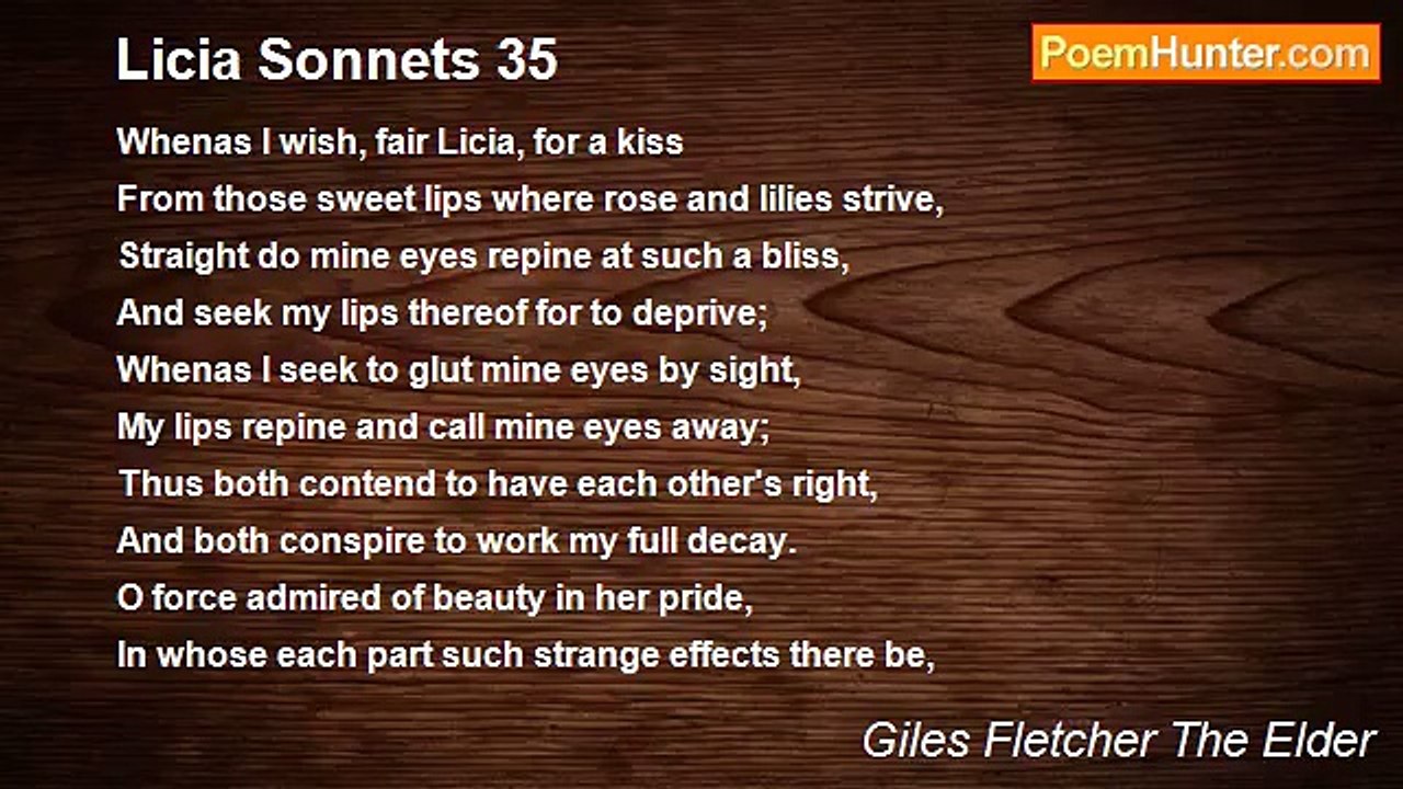 Giles Fletcher The Elder - Licia Sonnets 35