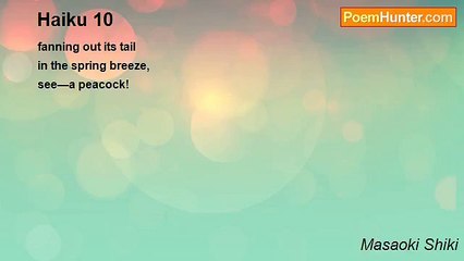 Masaoki Shiki - Haiku 10