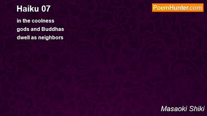 Masaoki Shiki - Haiku 07
