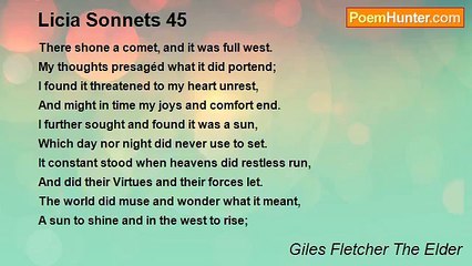 Giles Fletcher The Elder - Licia Sonnets 45