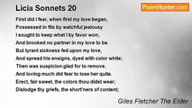 Giles Fletcher The Elder - Licia Sonnets 20