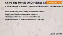 Saadi Shirazi - Ch 02 The Morals Of Dervishes Story 16