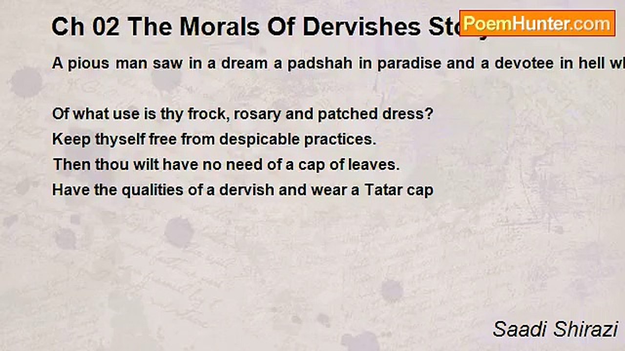 Saadi Shirazi - Ch 02 The Morals Of Dervishes S...