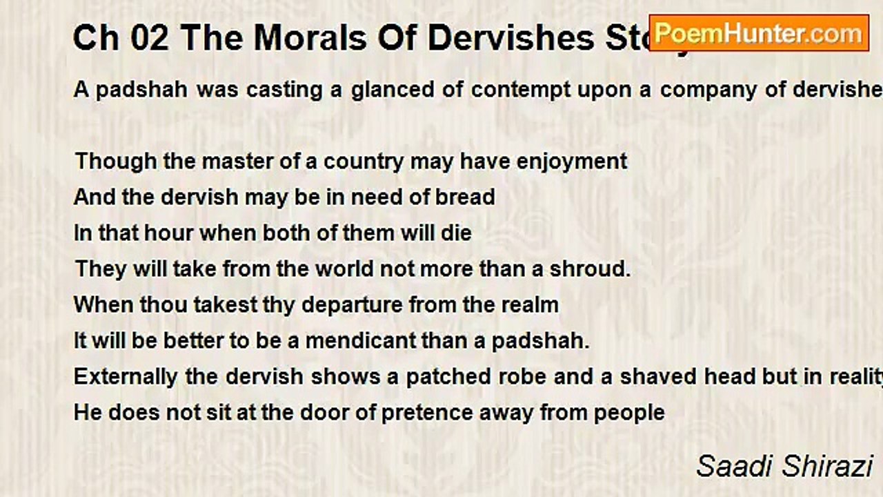 Saadi Shirazi - Ch 02 The Morals Of Dervishes Story 47