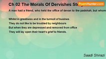 Saadi Shirazi - Ch 02 The Morals Of Dervishes Story 29