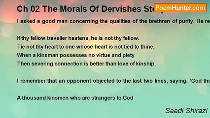 Saadi Shirazi - Ch 02 The Morals Of Dervishes Story 44