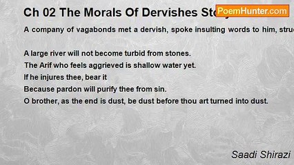 Saadi Shirazi - Ch 02 The Morals Of Dervishes Story 41