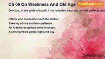 Saadi Shirazi - Ch 06 On Weakness And Old Age Story 04